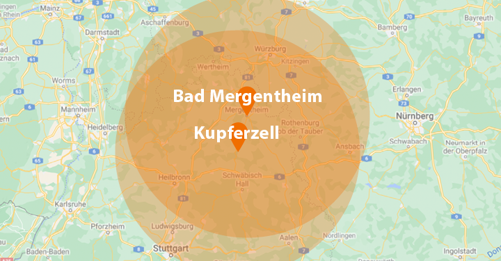 Unser Liefergebiet